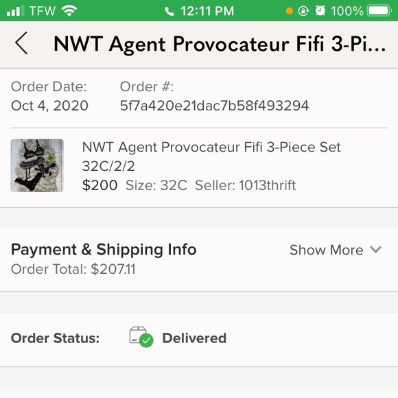 NWT Agent Provocateur Fifi 3-Piece Set 32C/2/2 - Picture 6 of 7